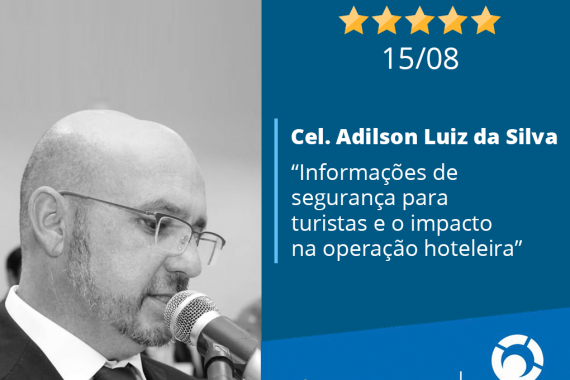 Coronel Adilson Luiz da Polícia Militar de Santa Catarina ministra palestra durante Encatho 2019