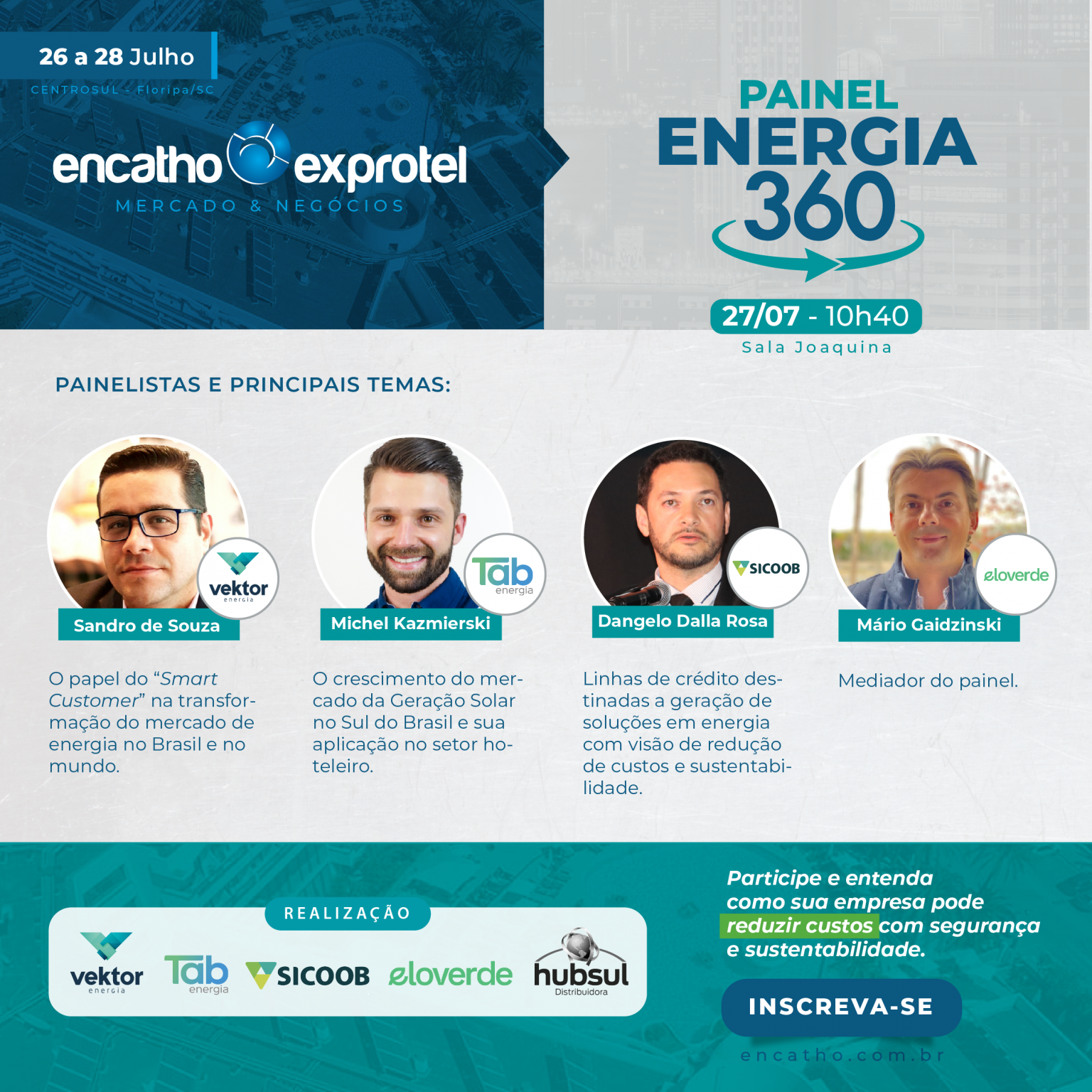 Energia 360 é tema de palestra no Encatho 2022