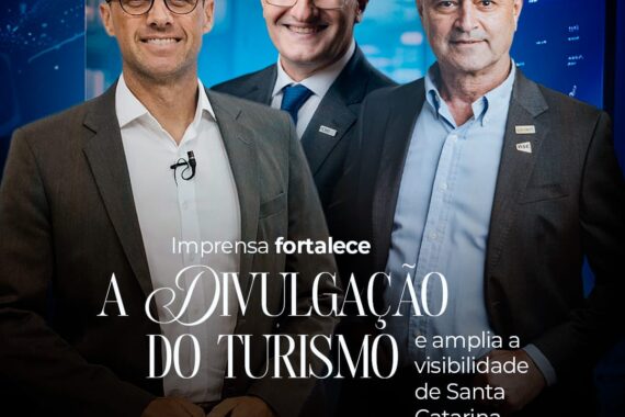 No Dia da Imprensa, Mário Neves, Roberto Bertolin e Renato Igor destacam o papel do jornalismo na promoção dos destinos e no fortalecimento do turismo catarinense